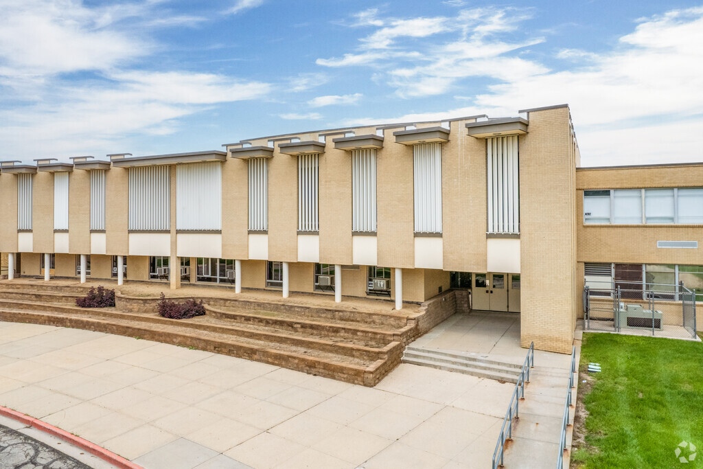 The entrance at Iver C. Ranum Middle School in Westminster, Colorado.