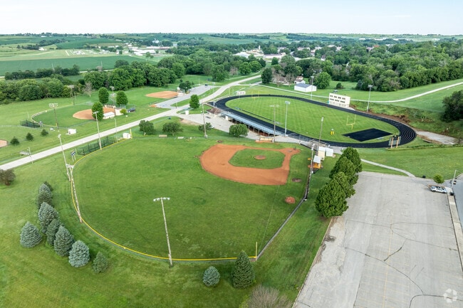 Guthrie Center High School has a baseball field and football field on their campus.
