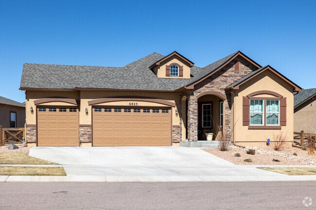 You can find ranch-style homes with basements in the Banning Lewis Ranch neighborhood.
