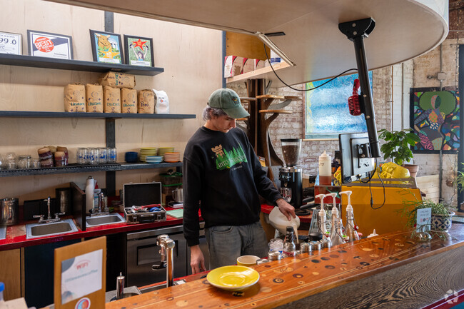 The baristas at Cocoa Cinnamon near Erwin, create tasty drinks and works of art at the same time.