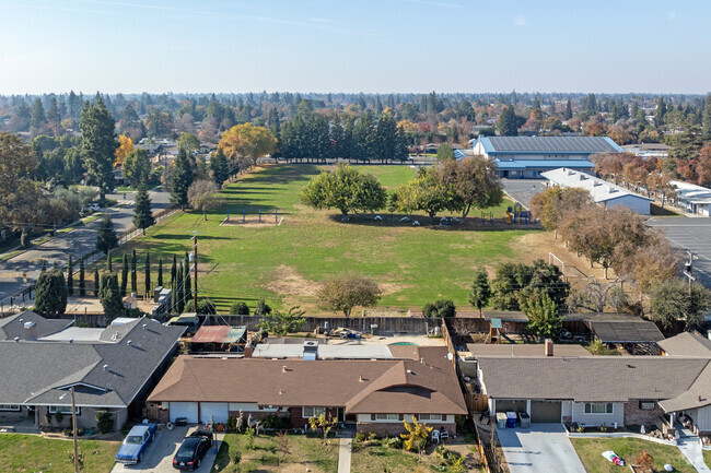 There is a large field at St. Anthony's School in Fresno.