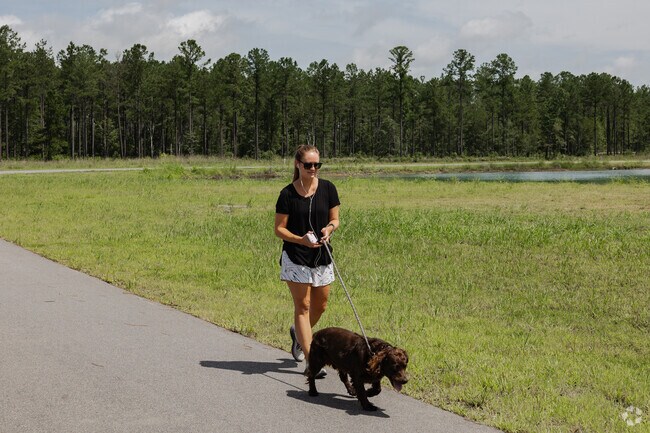 Cordesville residents enjoy long peaceful walks with their dog in the neighborhood.