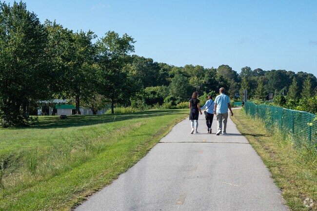Forest Hills has it's own entrance to the American Tobacco Trail.
