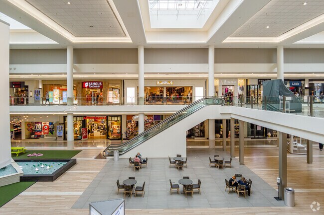 Residents of York Center enjoy the mall as a social gathering.