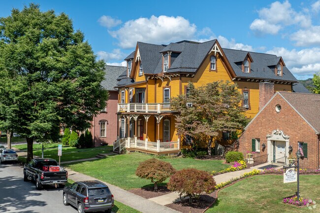 There are many colorful Victorians in Little League Boulevard.