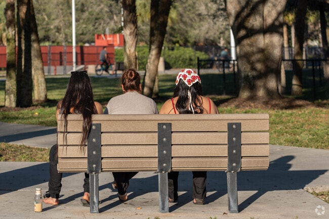 The parks of Golden Gate are popular spots to hang with friends.