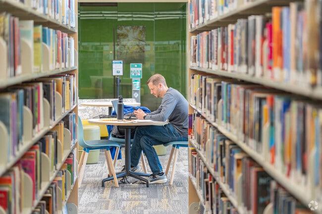 The Carol Stream Public Library features private study areas for residents of all ages.