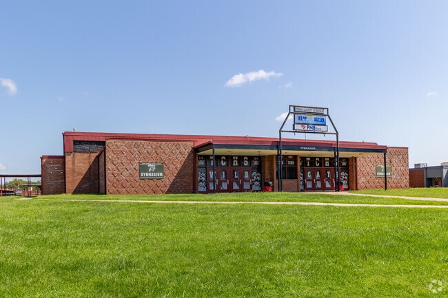 Trigg County High School has a large gymnasium on site for students to compete in team sports.