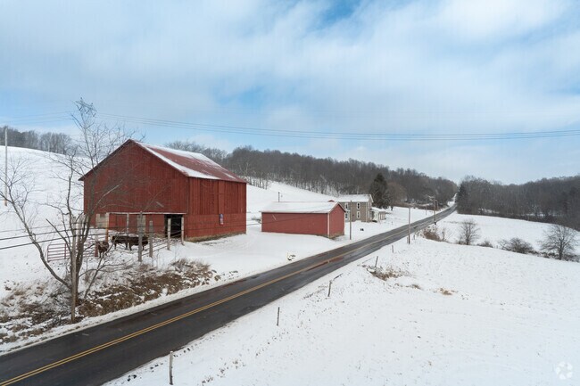 Travel past barnes as you go down the long roads of South Bend Township.