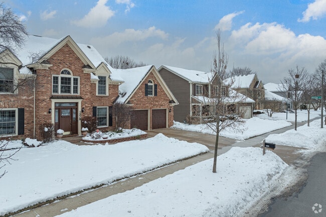 Homes in Carol Stream are a mix between two-story brick and modern-traditional homes.