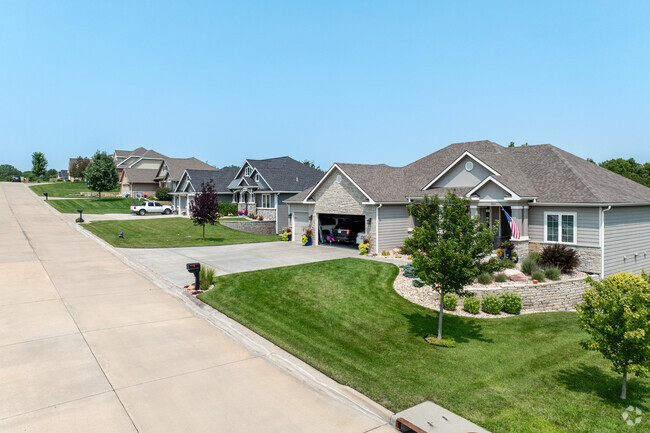 Some of the streets in Wabaunsee are lined with new traditional homes.