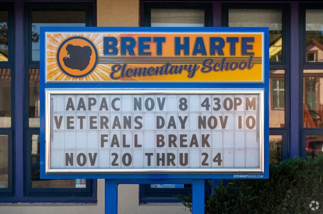 Harte (Bret) Elementary School is a very welcome in place for new students.
