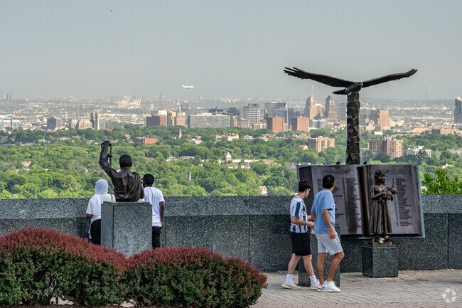 Eagle Rock Reservation in West Orange has breathtaking views of the scenery and New York City.