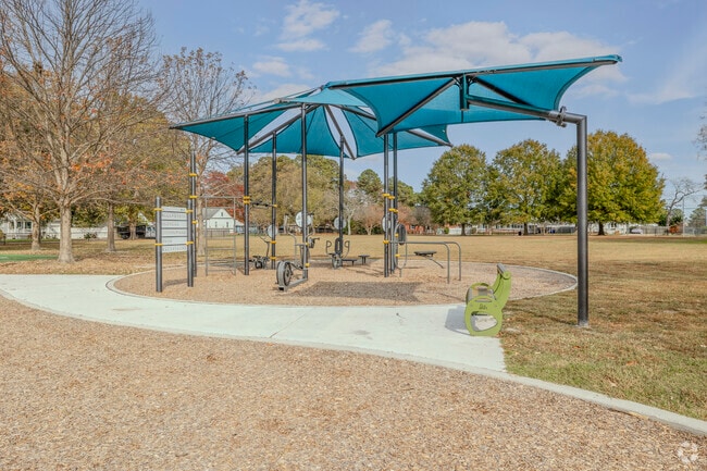 Experience playful moments in the vibrant neighborhood of Foxhall.