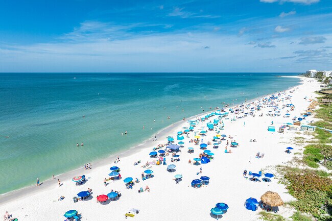 Coquina Sands features white sand beaches and clear water perfect for beach days.