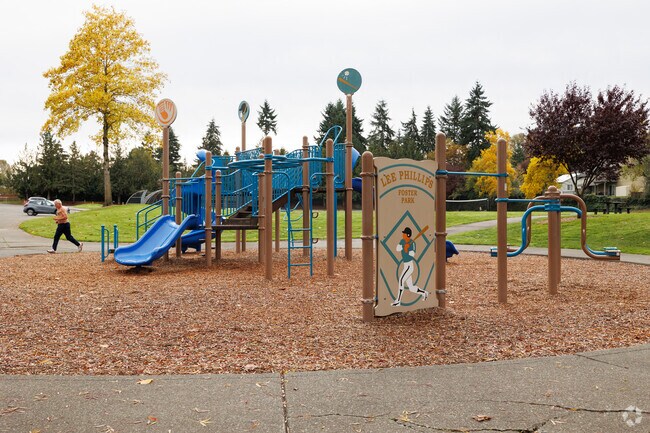 Foster Heights residents visit Foster Memorial Park for dog walking, playgrounds and sports.