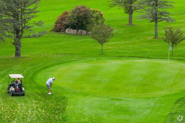 The meticulous grounds at Dodge Country Club offers an 18-hole course.