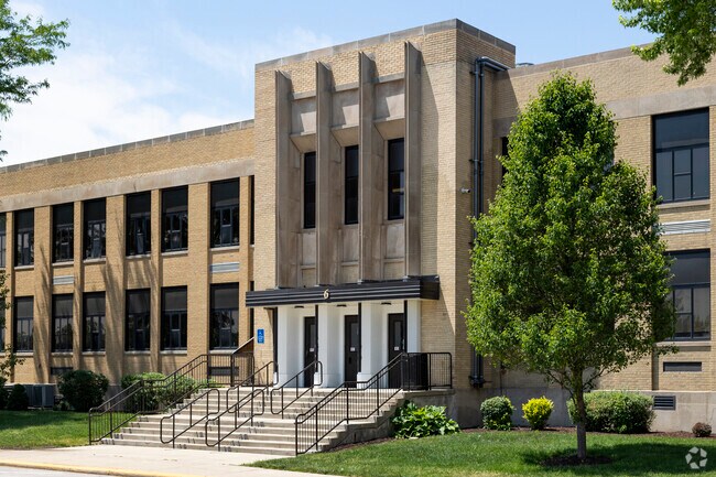 East Leyden High School main entrance to school.