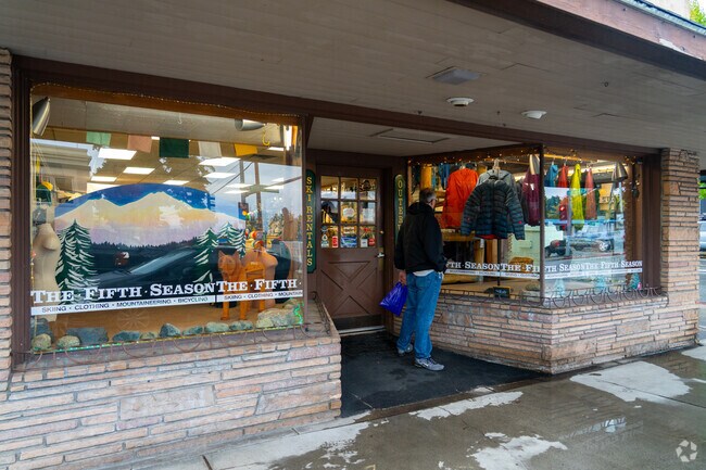 Outdoor enthusiasts can shop in any of Mount Shasta's outfitters, including The Fifth Season Outdoor Store.