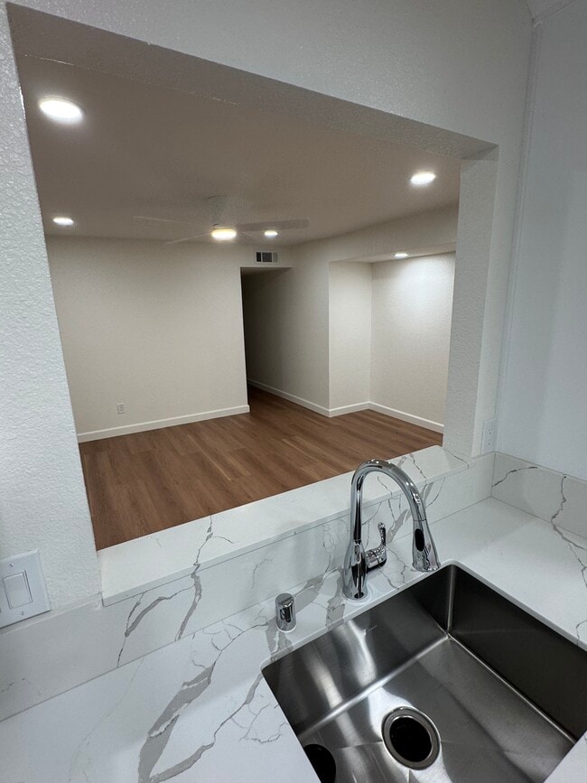 Living room view from kitchen