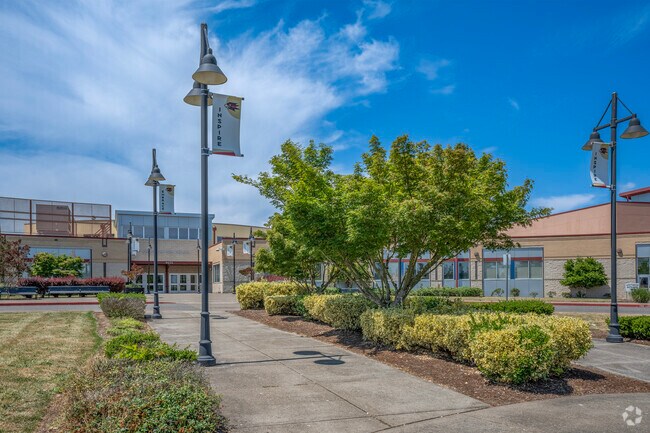 Exterior view of Southridge High School in South Beaverton, Oregon.
