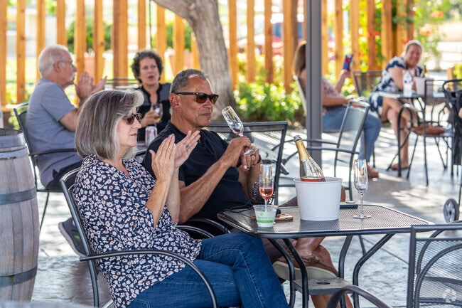 Enjoying Garre Vineyards' wine and live music for the perfect Wednesday night.