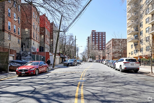 The Morris Heights community is a hilly community with well manicured streets.