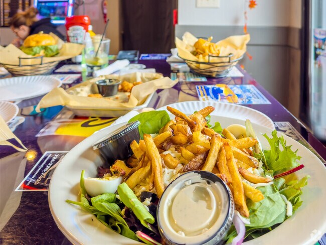 The Yinzer Salad is a Pittsburgh tradition at Sidelines Beer House, near Leet Township.