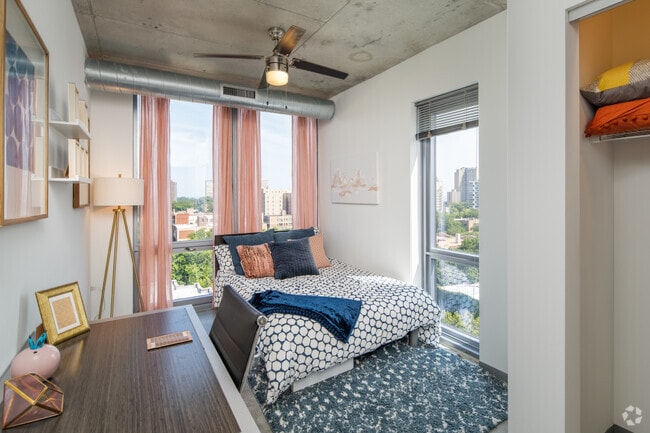 2BR, 2BA - 774SF Primary Bedroom