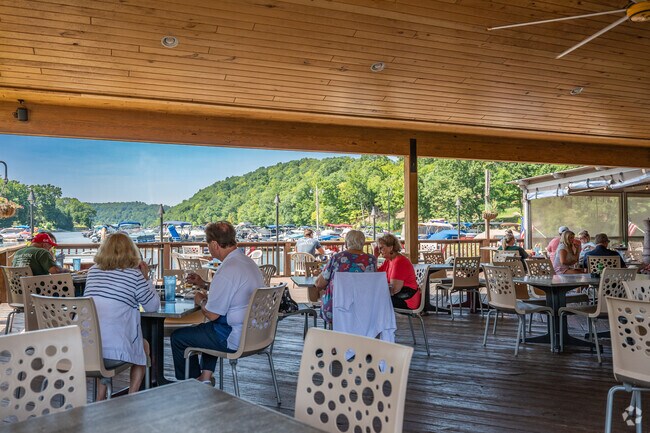 Things to do in Cheat Lake include eating, drinking and looking out onto the lake.