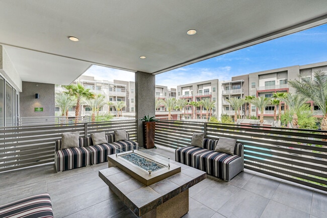 Outdoor Lounge with Fire Place