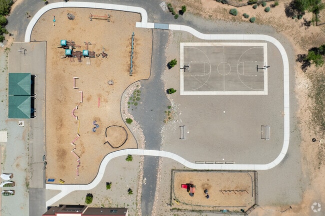 The large playground at Atalaya Elementary School is perfect for recess fun.