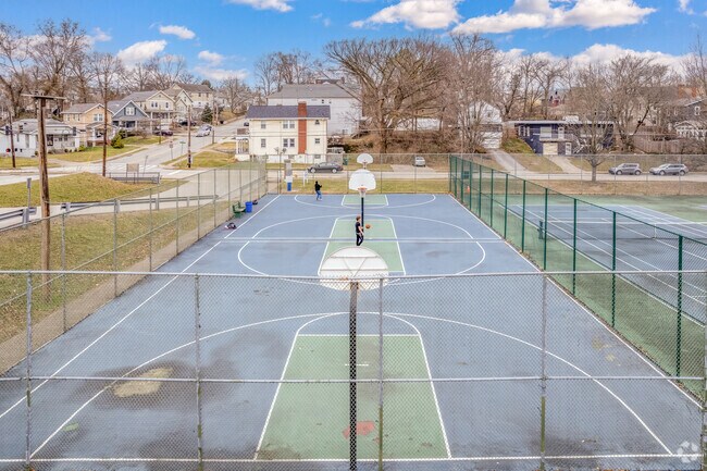 The Oakley Recreation Complex basketball court.
