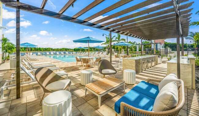 Relax poolside with friends and family.