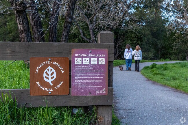 Enjoy a relaxing evening walk at the Lafayette Moraga Regional Trail.