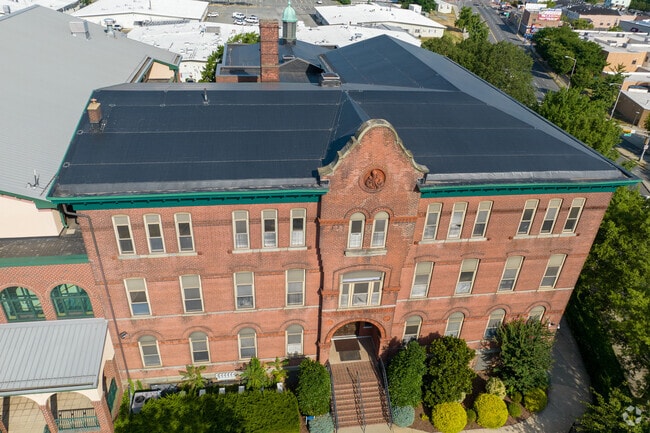 An elevated view of Saint Vincent Academy in Jackson, Newark NJ.