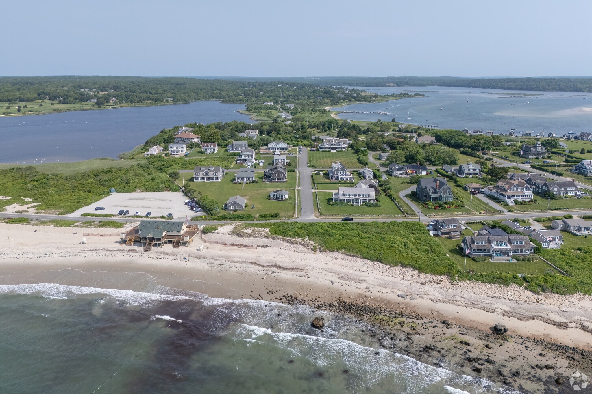 Quiet seaside homes and charming ponds dot the Acoaxet neighborhood.