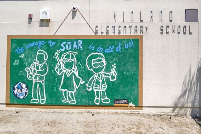 Student murals decorate Vinland Elementary School in Fresno.