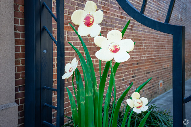 Creative flower sculptures can be found in downtown Florence near West Haven.