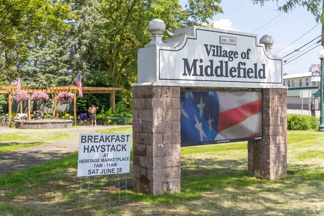 The Maple Highlands Trail runs through the heart of downtown Middlefield.