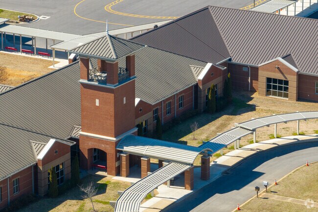 Entrance to Caldwell Elementary School in Scottsboro Alabama.