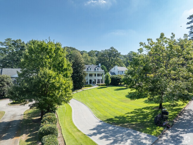 Colonial style homes are in the Historic Brookhaven area.