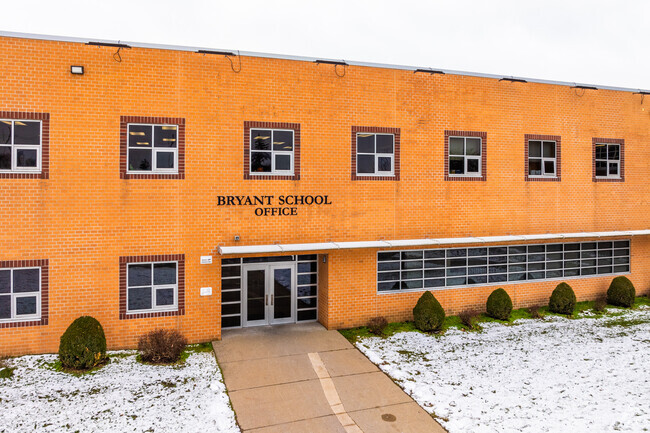 Bryant Elementary School features a yellow brick design.