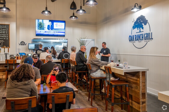 Oak Ranch Grill offers BBQ, fresh sandwiches or burgers, and more in Rancho Mission Viejo.