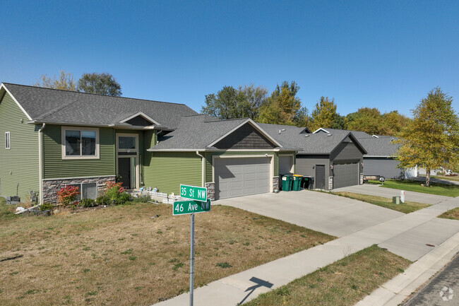 Most of the homes in Badger Hills are split entry, with attached garages.