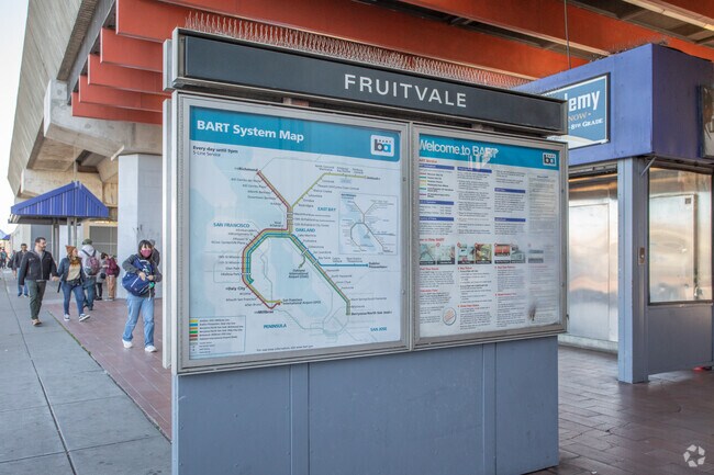 The Fruitvale Station is adjacent to Maxwell Park and makes it easy to get anywhere in the Bay.