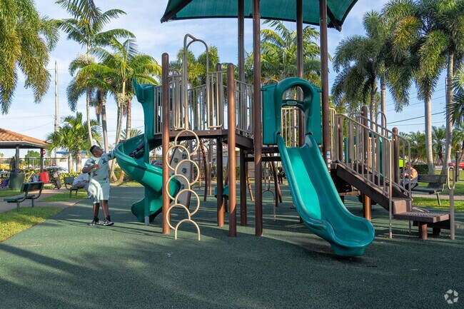 Kids Playing at the Playground in Welwyn Manor.