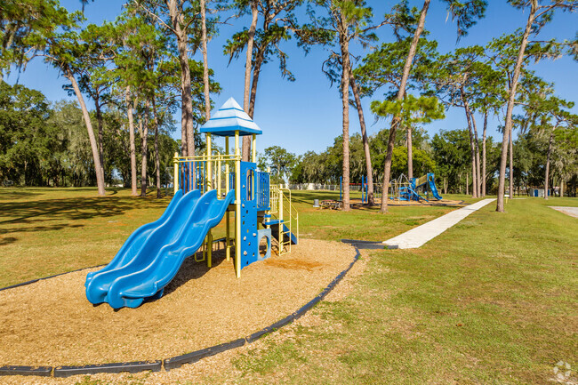 Kids enjoy playing on the play area at  
 Woodlawn Elementary.