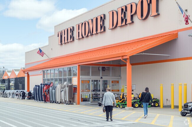 Large retailers like the Home Depot are on Route 140 close to the Berkley Bridge/Lower Berkley neighborhood.