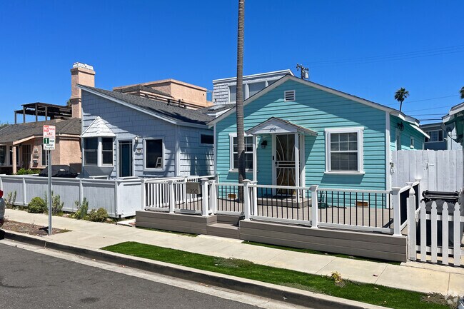 Colorful Cottages line the streets of Island Village.